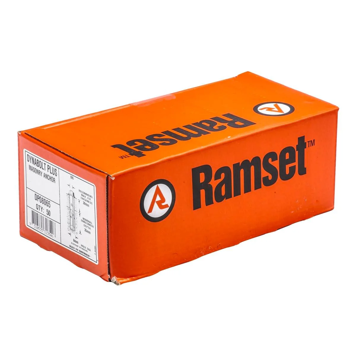 Ramset DynaBolt Plus - 8mm x 66mm - Gold Passivated - 50 Pack