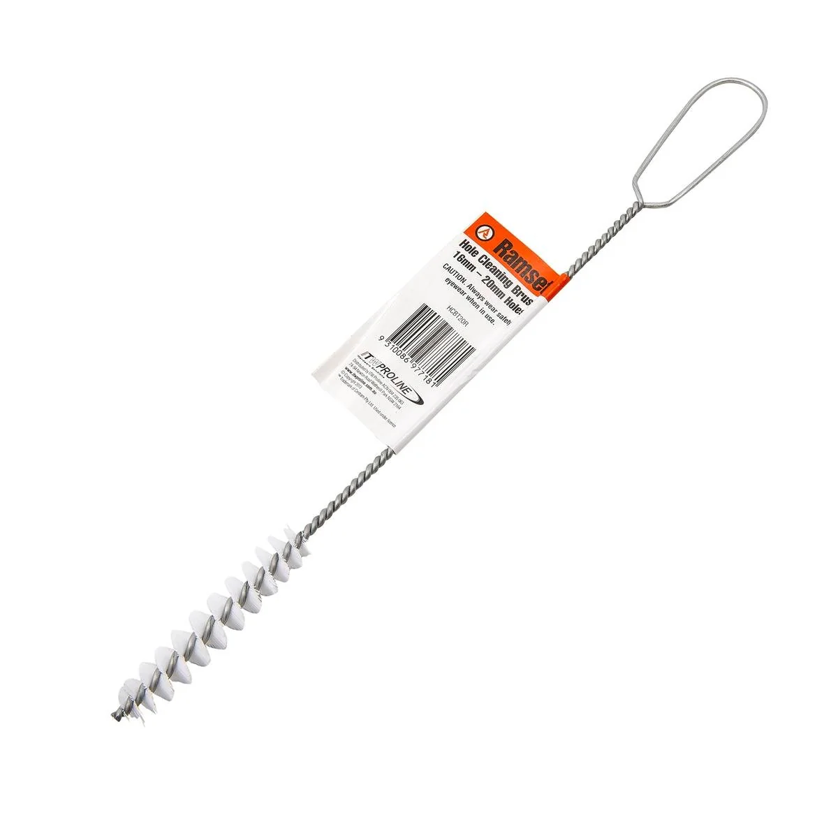 Ramset Hole Cleaning Brush 20mm x 300mm Polypropylene Steel Durable
