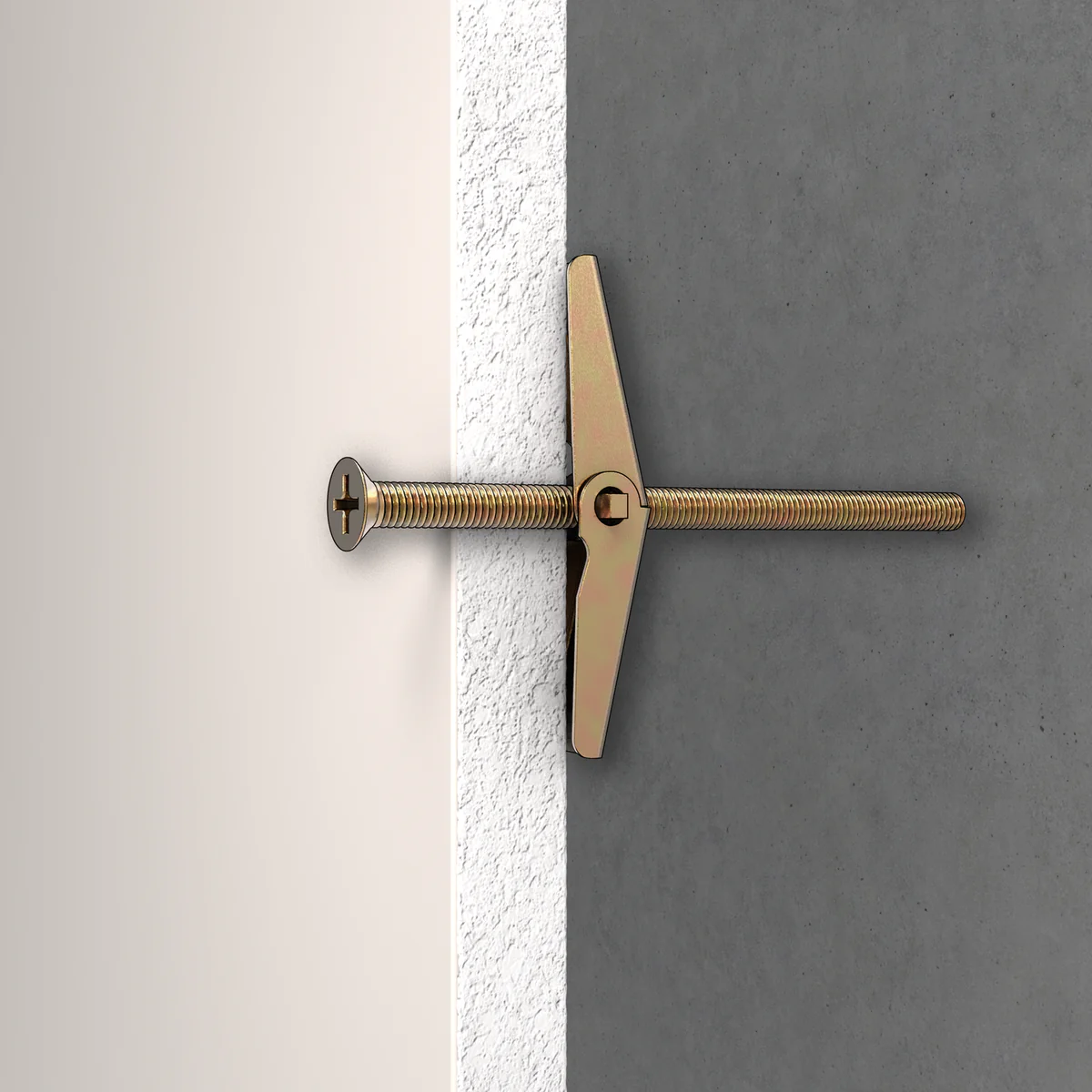 Ramset Spring Toggle - 75mm - Gold Passivated - Flush Fixing - 4 Pack - Image 2