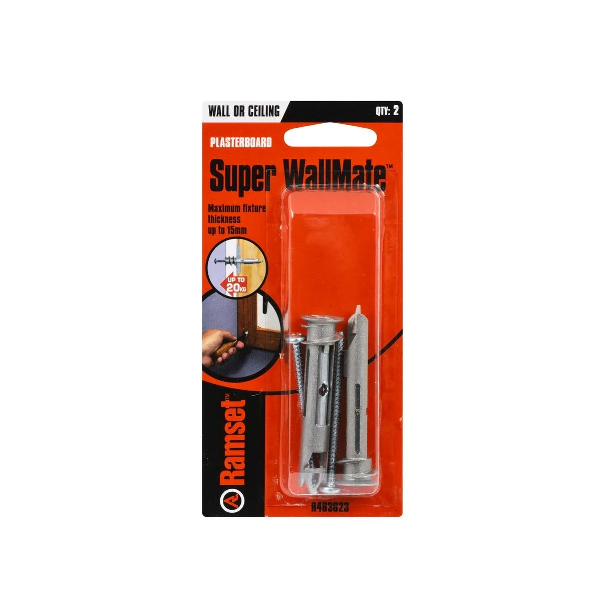 Ramset ToggleMate™ 8 x 64mm Zinc Alloy Toggle Anchor 2 Pack