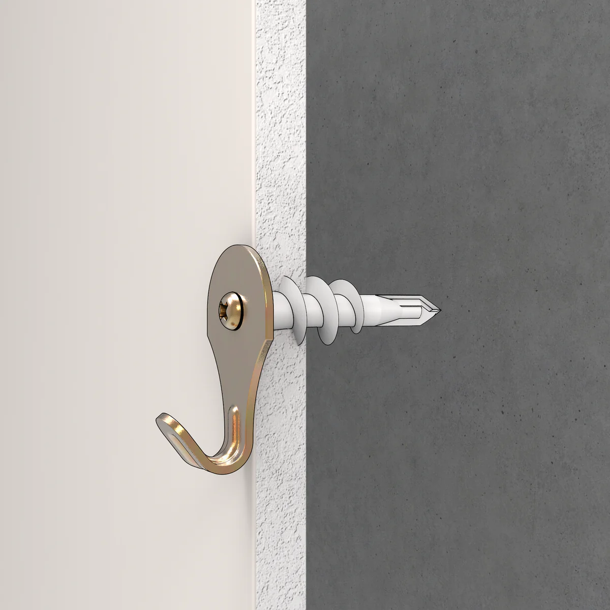 Ramset Wallmate Anchor - 10mm x 33mm - Nylon - Flush Finish - 4 Pack - Image 2