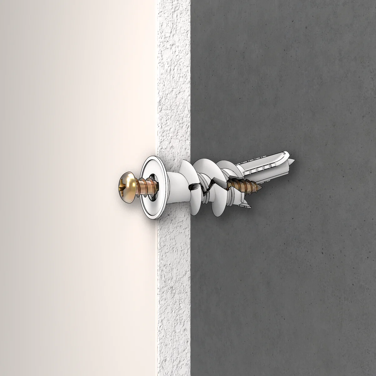 Ramset Wallmate Twist N Lock - 13mm x 40mm - Nylon - Non-Conductive - 4 Pack - Image 2