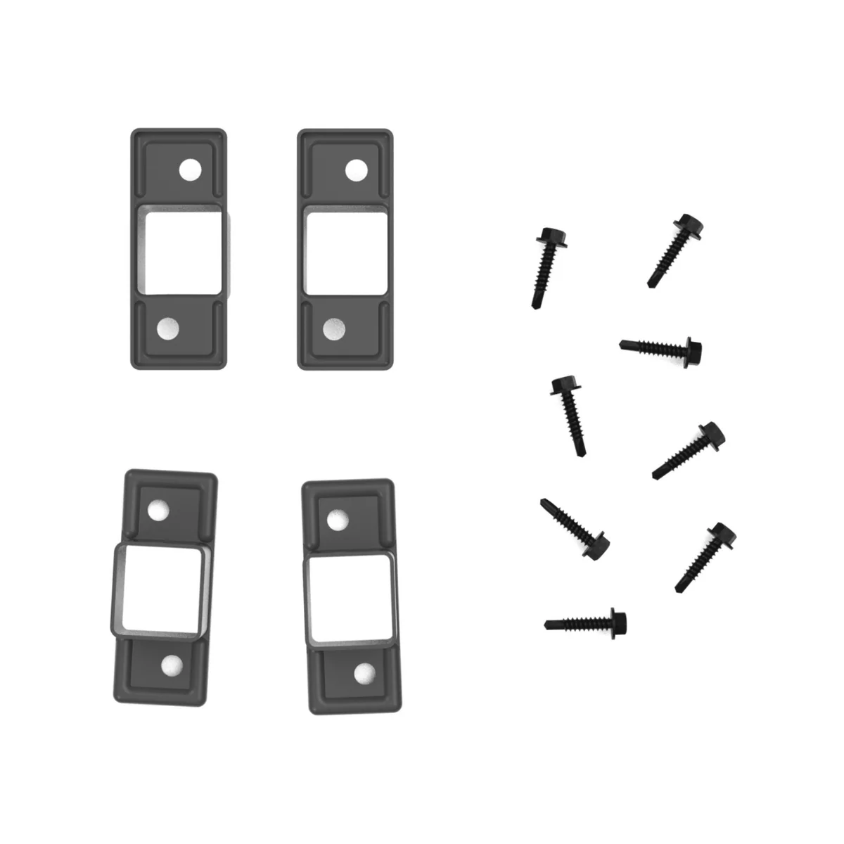 Rapidfence Black Steel Panel Brackets 4 Pack - 33mm x 82mm - Durable