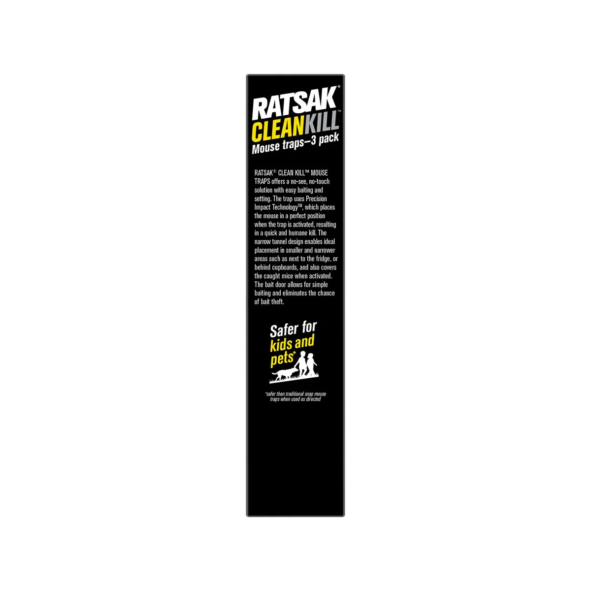 Ratsak Clean Kill Mouse Trap 3 Pack - Enclosed Design - 63mm x 231mm - Safe for Kids and Pets - Image 3