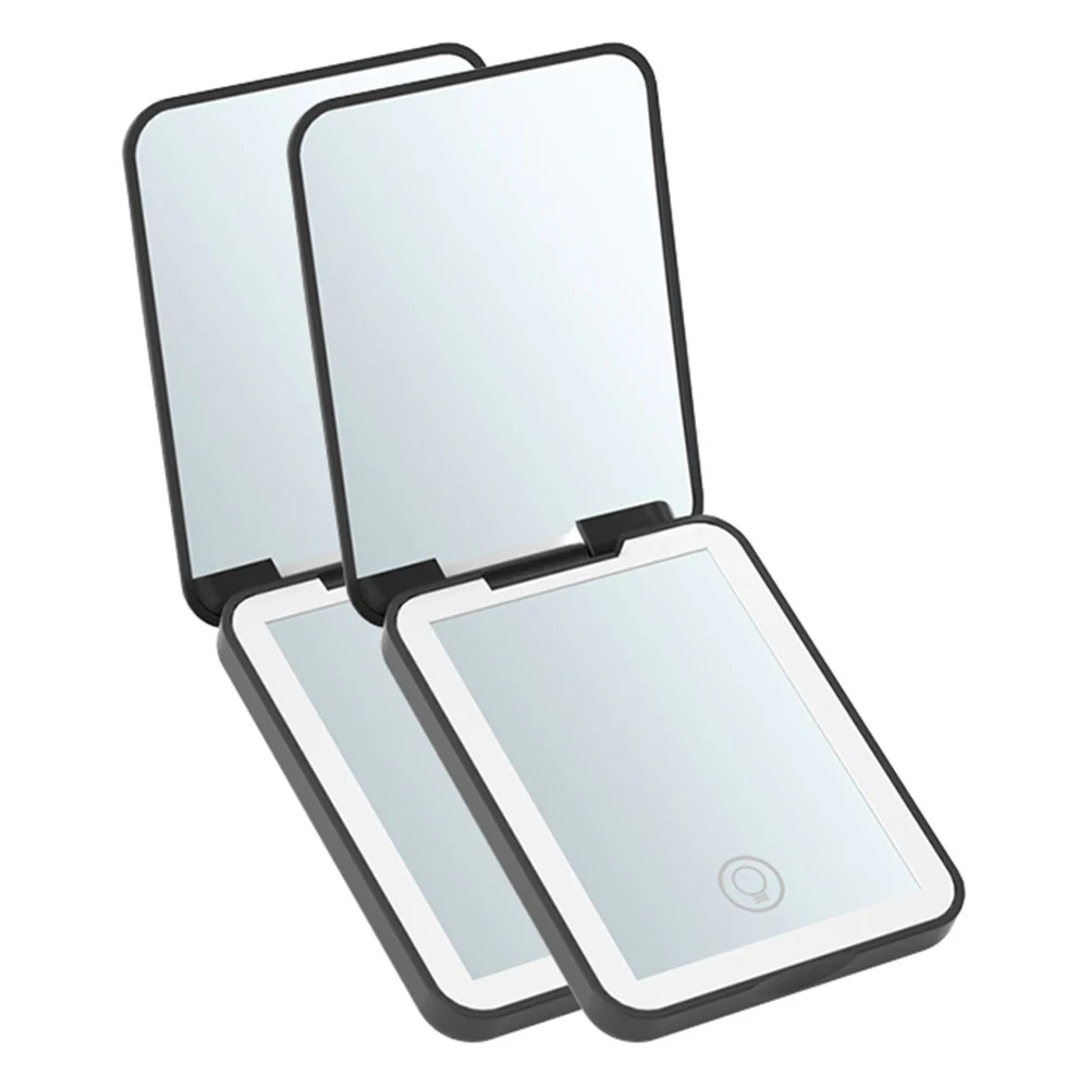 Rechargeable LED Compact Mirror 2 Pack with 3 Light Modes - Image 2