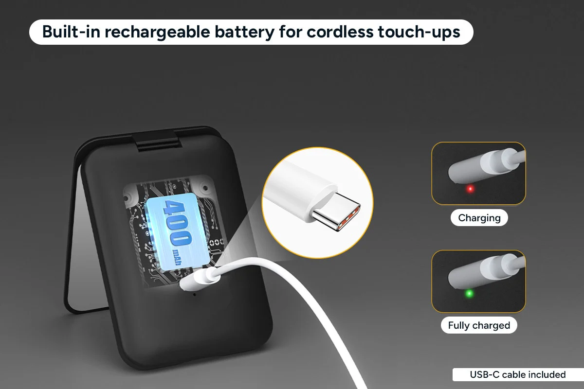 Rechargeable LED Compact Mirror 2 Pack with 3 Light Modes - Image 8