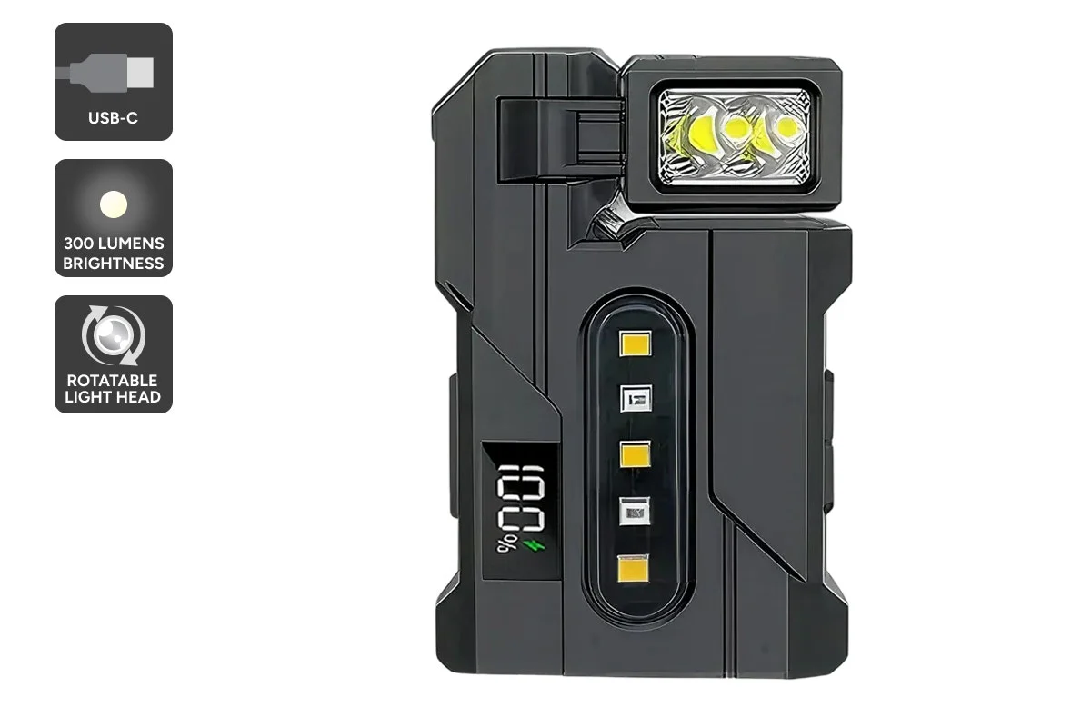 Rechargeable LED Torch 300 Lumens Magnetic USB-C Work Light
