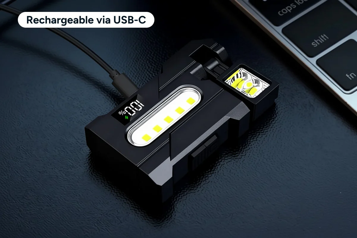 Rechargeable LED Torch 300 Lumens Magnetic USB-C Work Light - Image 7