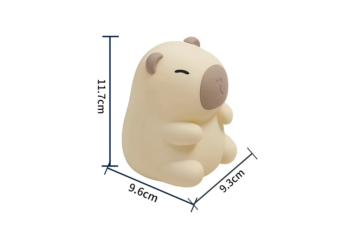 Rechargeable Soft Capybara Night Light 7-Colour Silicone Lamp - Image 10