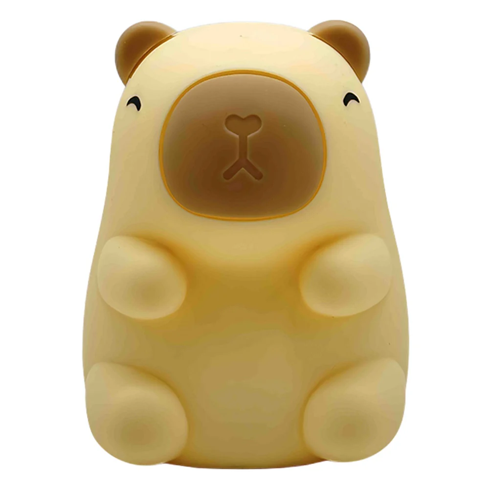 Rechargeable Soft Capybara Night Light 7-Colour Silicone Lamp - Image 2