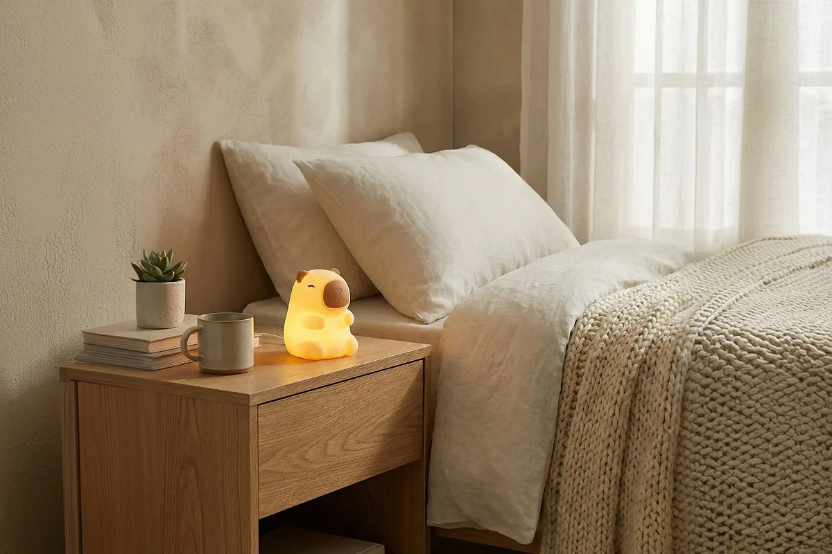 Rechargeable Soft Capybara Night Light 7-Colour Silicone Lamp - Image 8