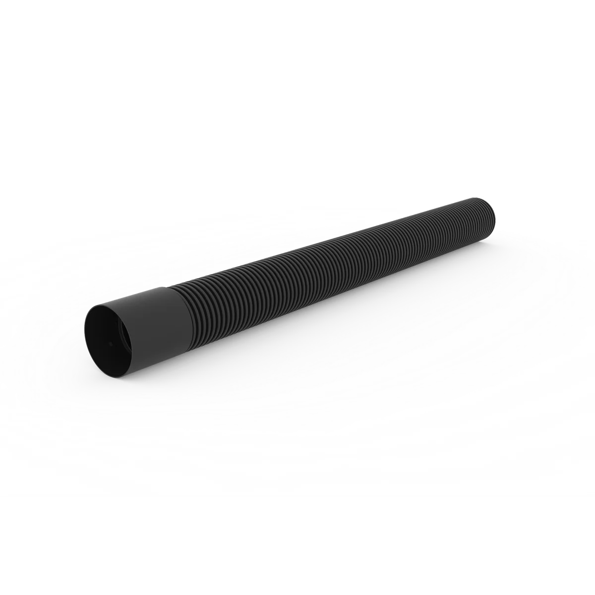 Reln Slotted Ag Pipe - 100mm x 1m - Black Plastic - Easy Joiner