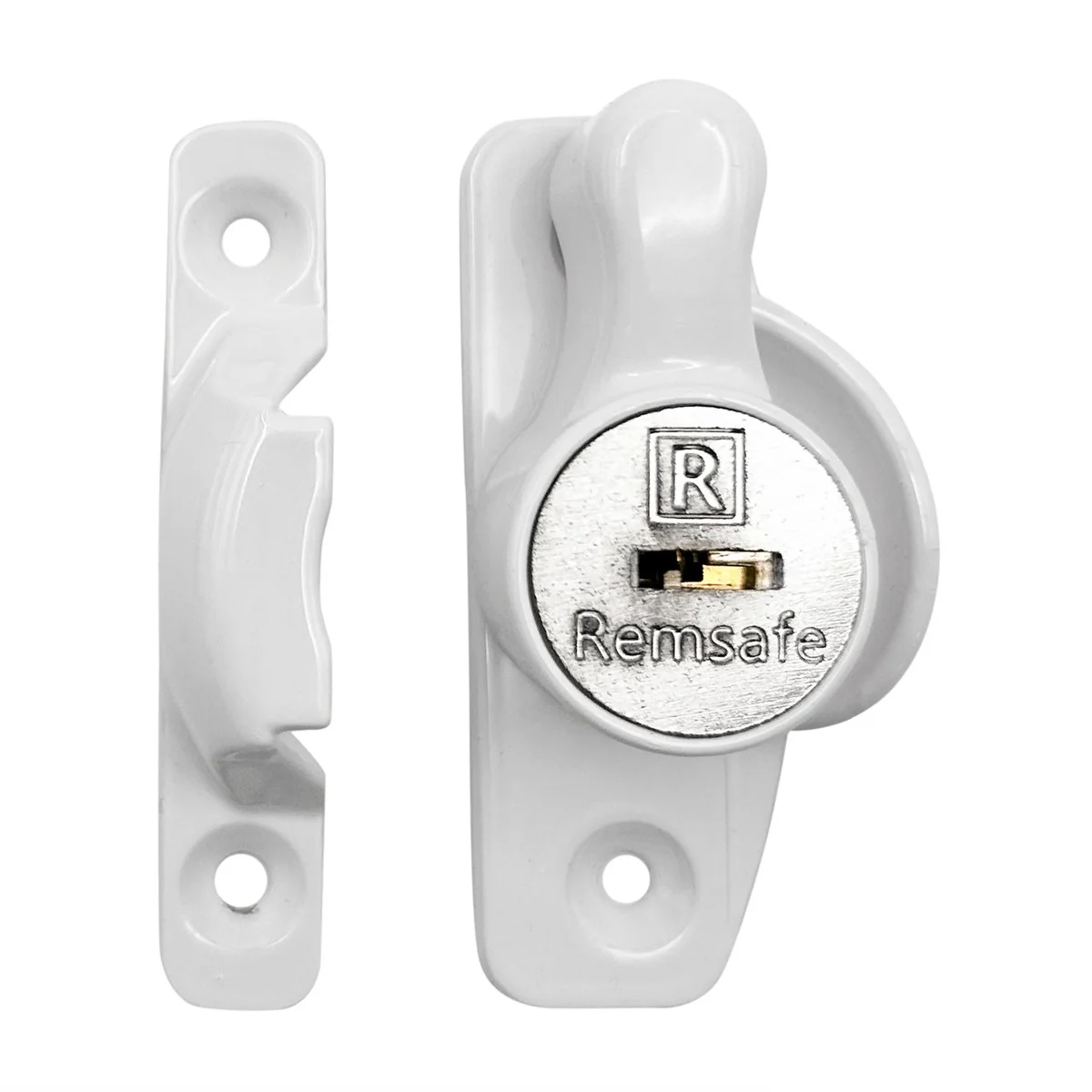 Remsafe White Window Sash Lock - Key Lockable - 65mm x 30mm x 25mm - Security - Image 3