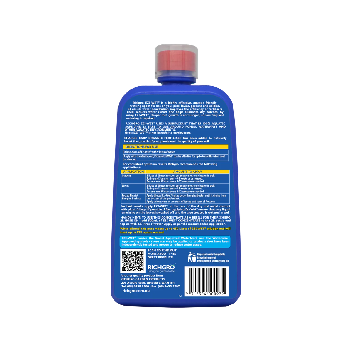 Richgro Ezi Wet Concentrate Soil Soaker - 1L Liquid - Aquatic Safe - Image 2