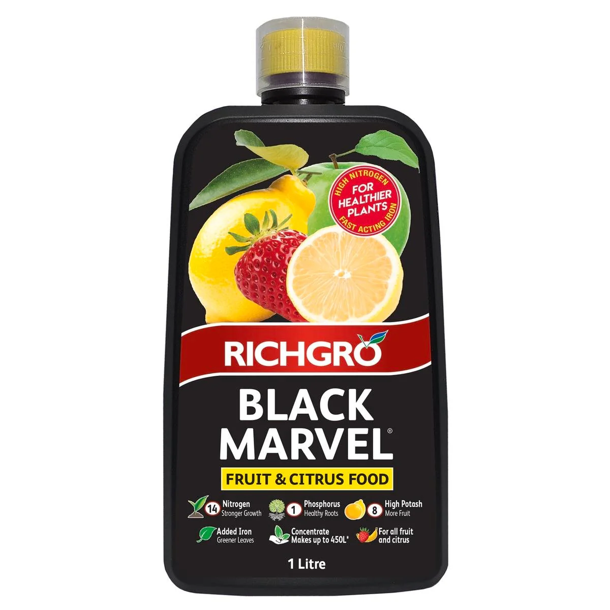 Richgro Black Marvel Fruit and Citrus Food Concentrate Liquid Fertiliser 1L