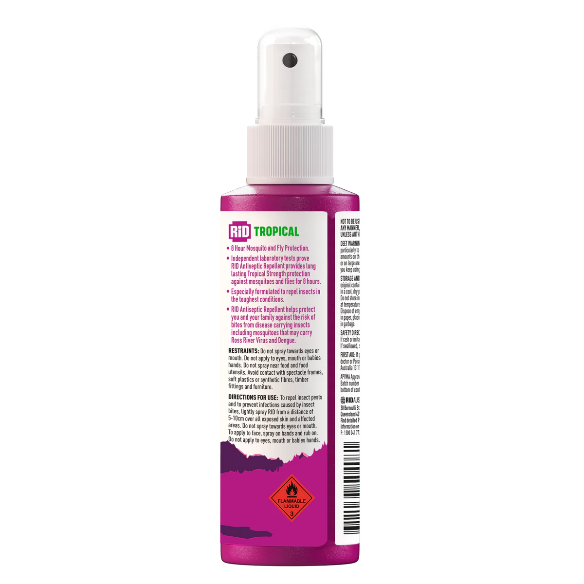 RID Tropical Antiseptic Bite Protection Spray - 100ml - DEET - Mosquito Repellent - Image 2
