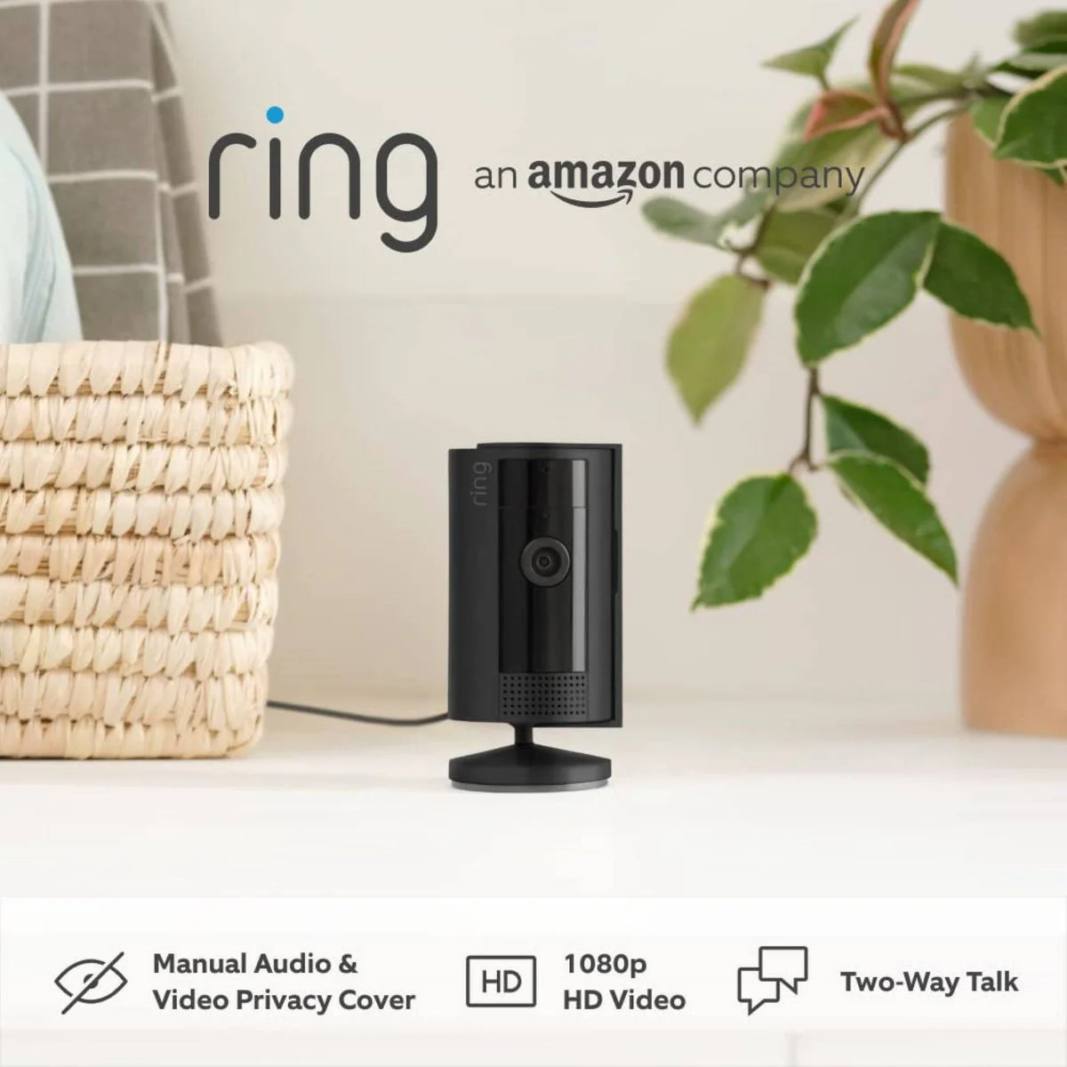 Ring Black 2nd Gen Indoor Camera - 1080p HD Video - Motion Alerts - Two-Way Talk - Image 3