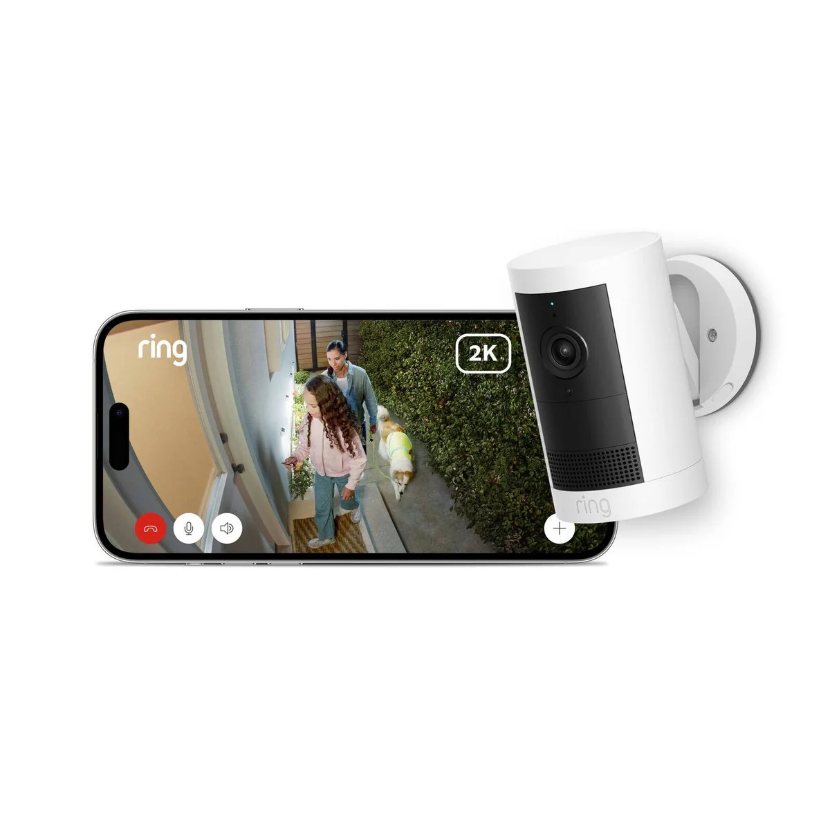 Ring Outdoor Camera Plus 2K - Battery - 1 Pack - White - Wide-Angle Video - Night Vision - Image 4