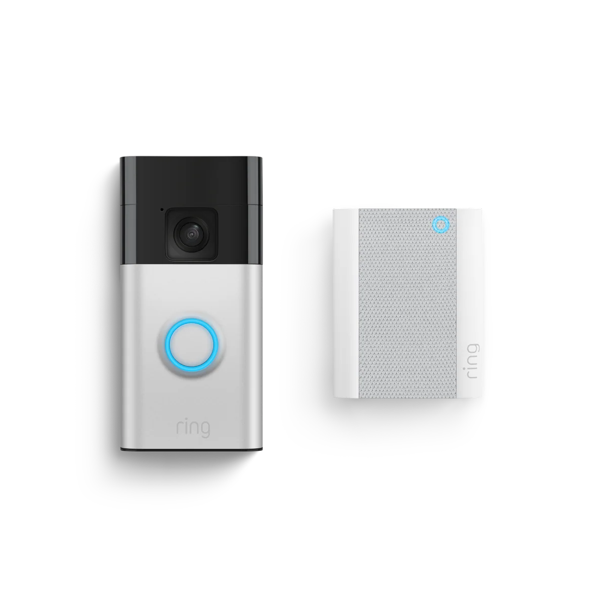 Ring Satin Nickel Battery Video Doorbell with Chime - 1440p HD Video - Easy DIY Installation