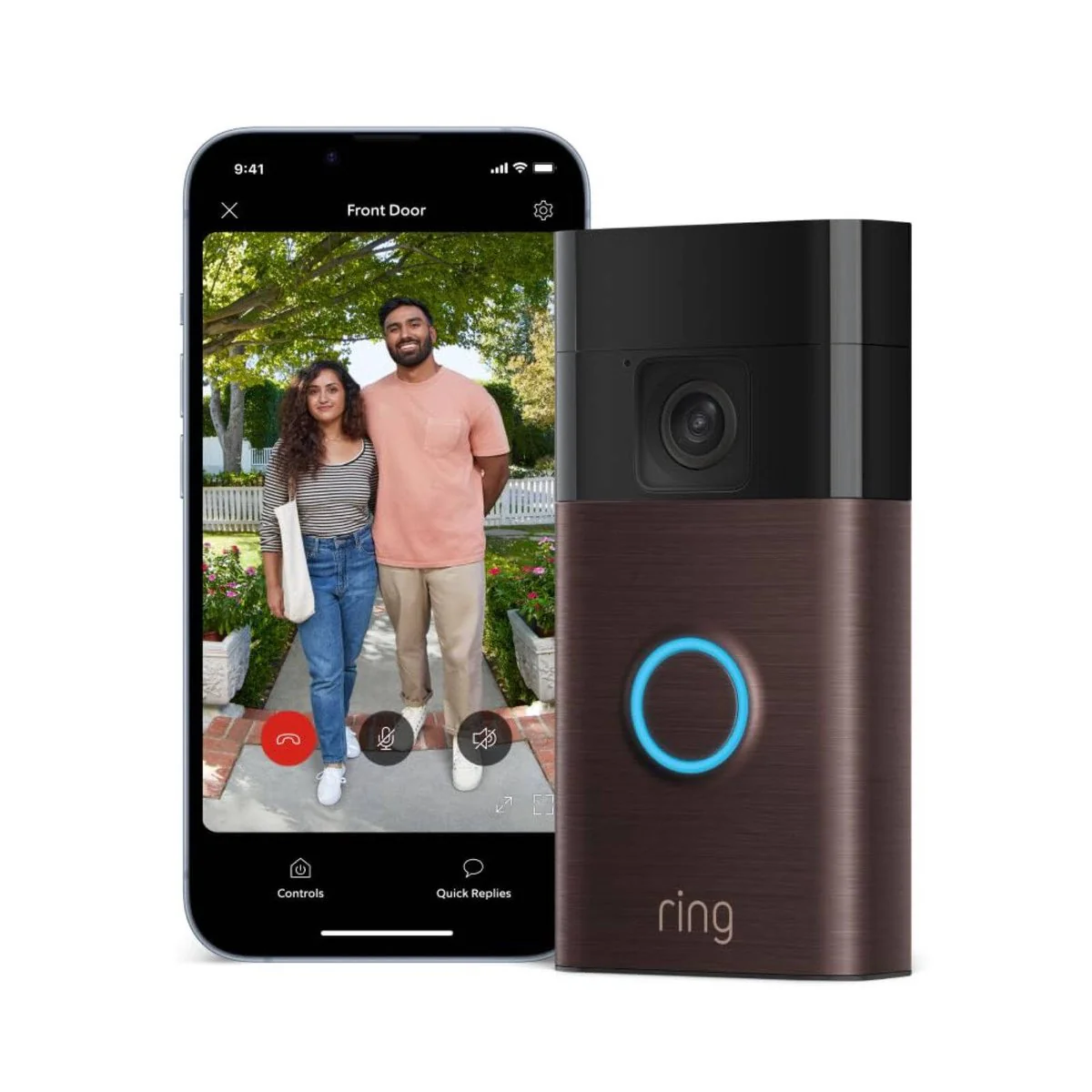 Ring Venetian Bronze Battery Video Doorbell - 1440p HD - Colour Night Vision - Easy Installation - Image 5