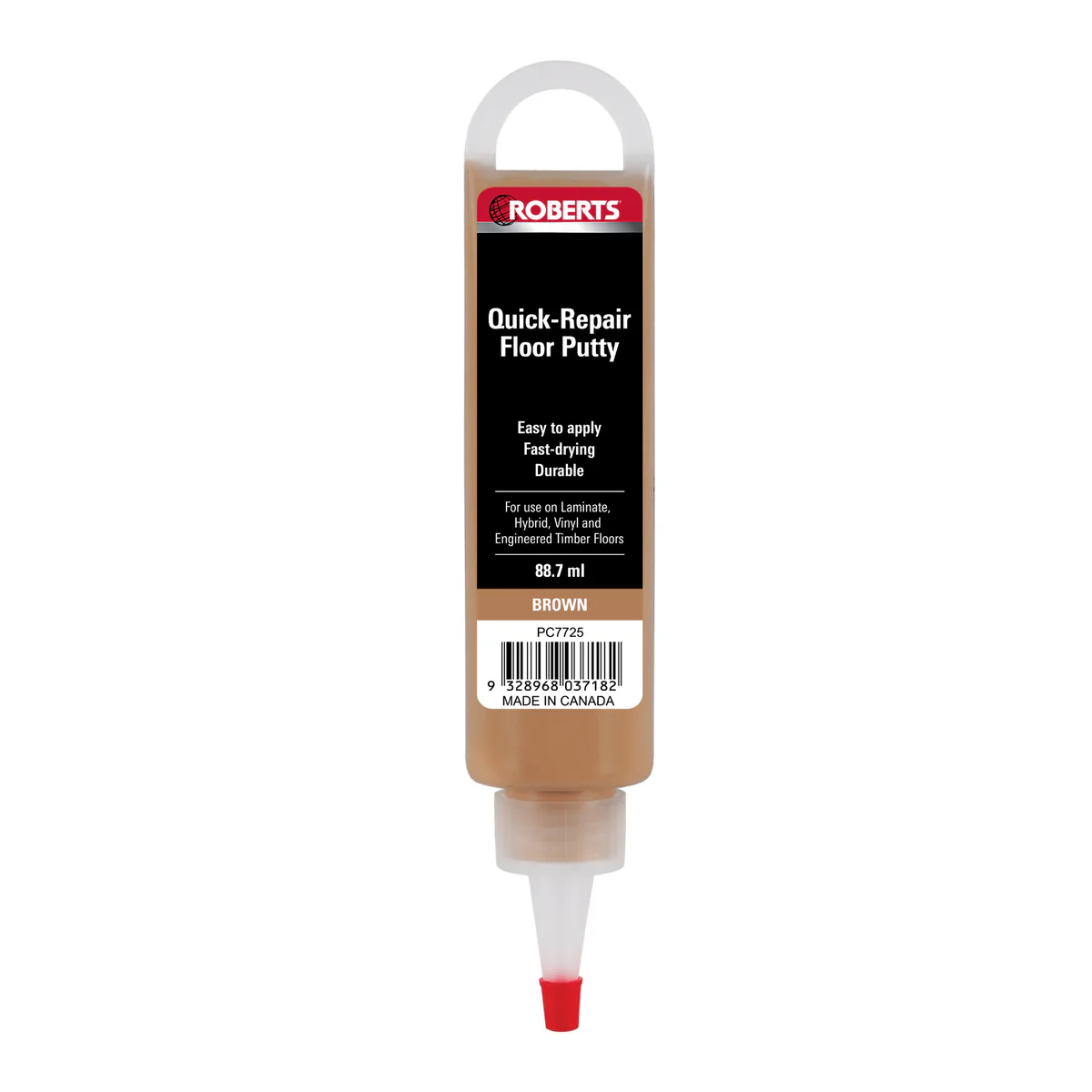 Roberts Quick Repair Floor Putty - Acrylic 88ml - Brown - Fast Drying