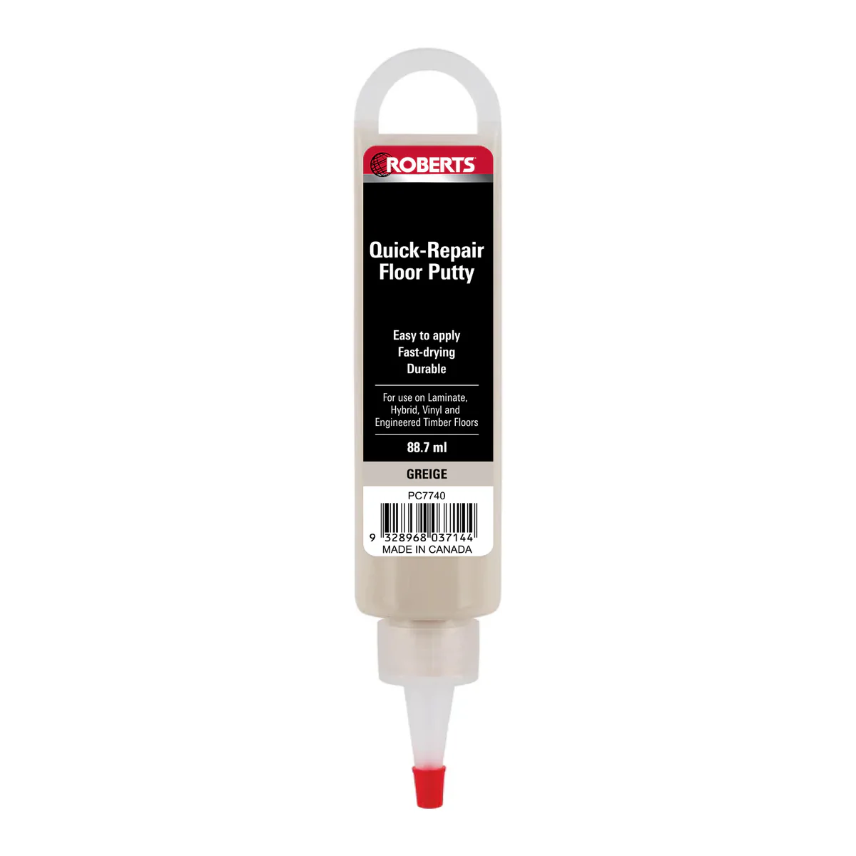 Roberts Quick Repair Floor Putty - Acrylic 88ml - Greige - Fast Drying