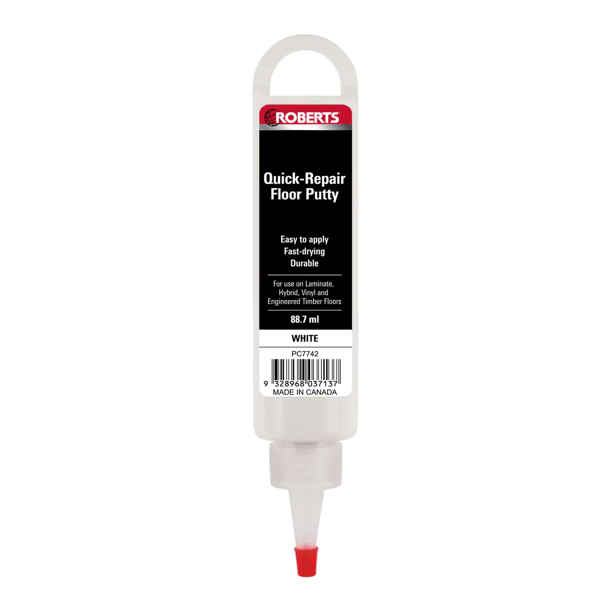 Roberts Quick Repair Floor Putty - Acrylic - 88ml - White - Fast Drying
