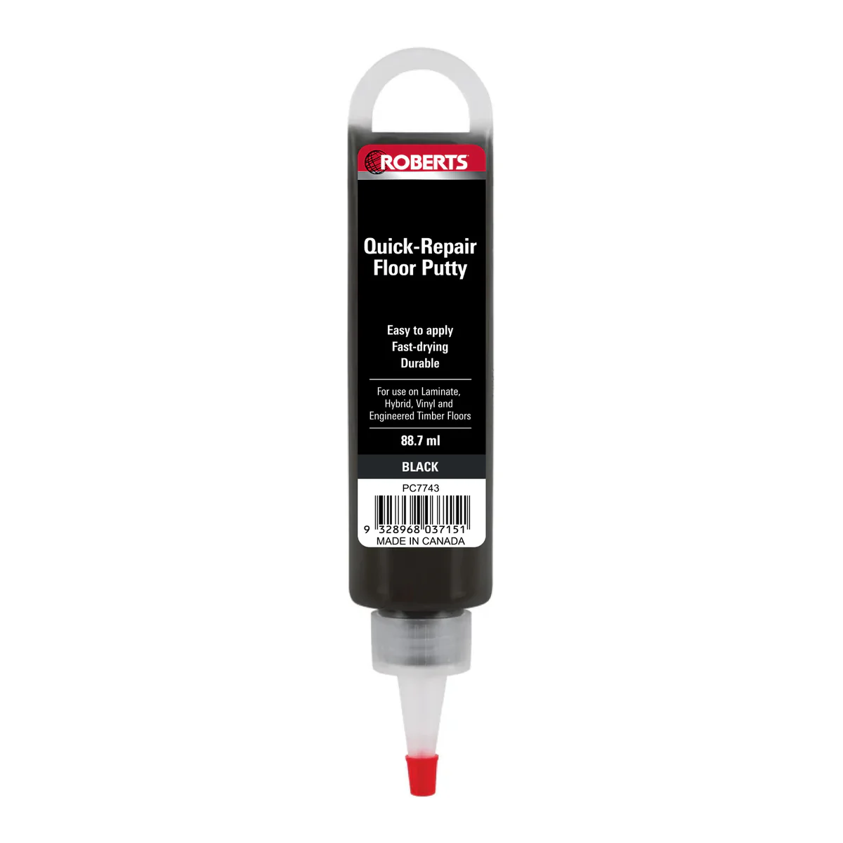 Roberts Quick Repair Floor Putty Black - 88ml - Acrylic - Fast Drying