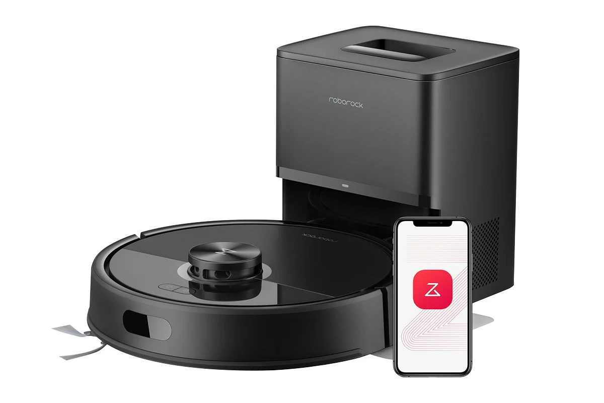 Roborock Q7T+ Smart Vacuum Cleaner with 10,000Pa Suction - Black