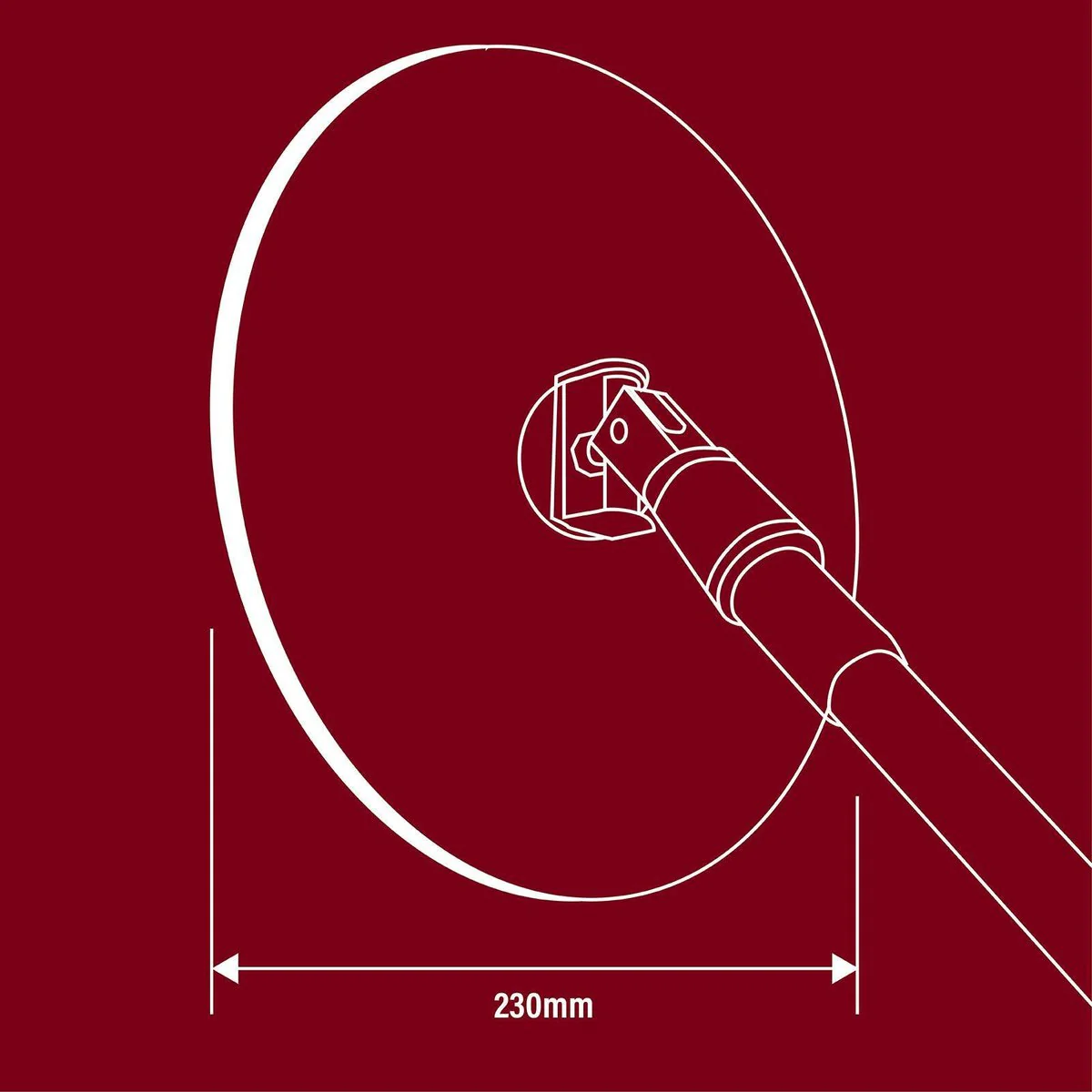 Rocket Giant Sanding Tool - 230mm - Plastic - Hook and Loop Backing - Image 2