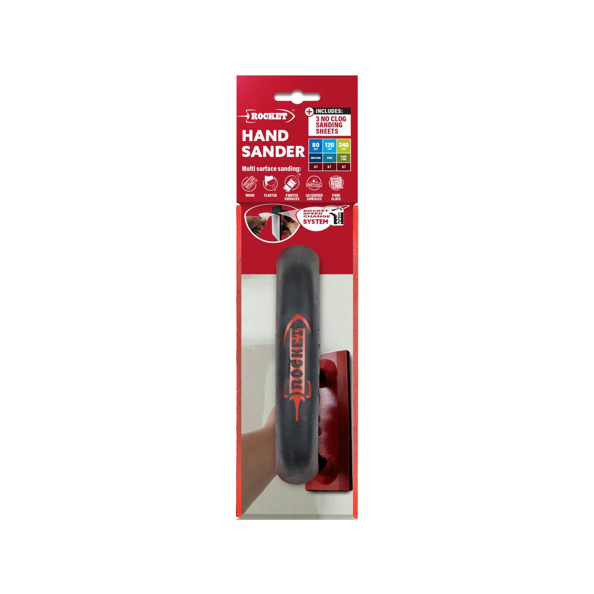 Rocket Hand Sander - 90mm - Hook and Loop - Multi Surface Use - Image 3