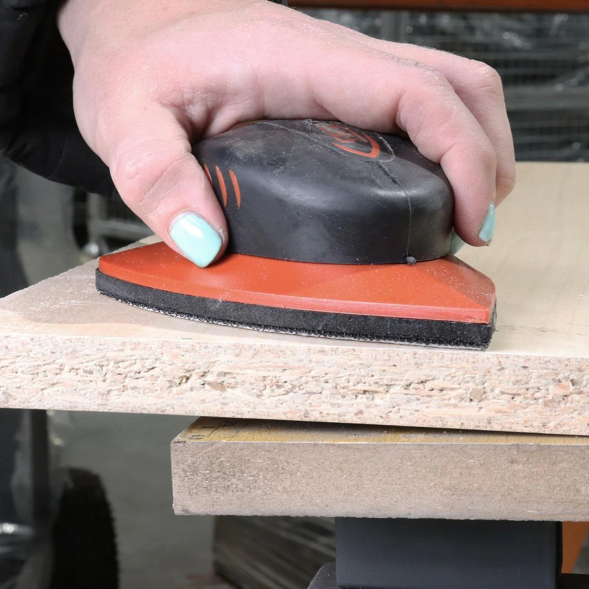 Rocket Mouse Sander - 130mm - Hook and Loop - Rubber Coated Grip - Image 2