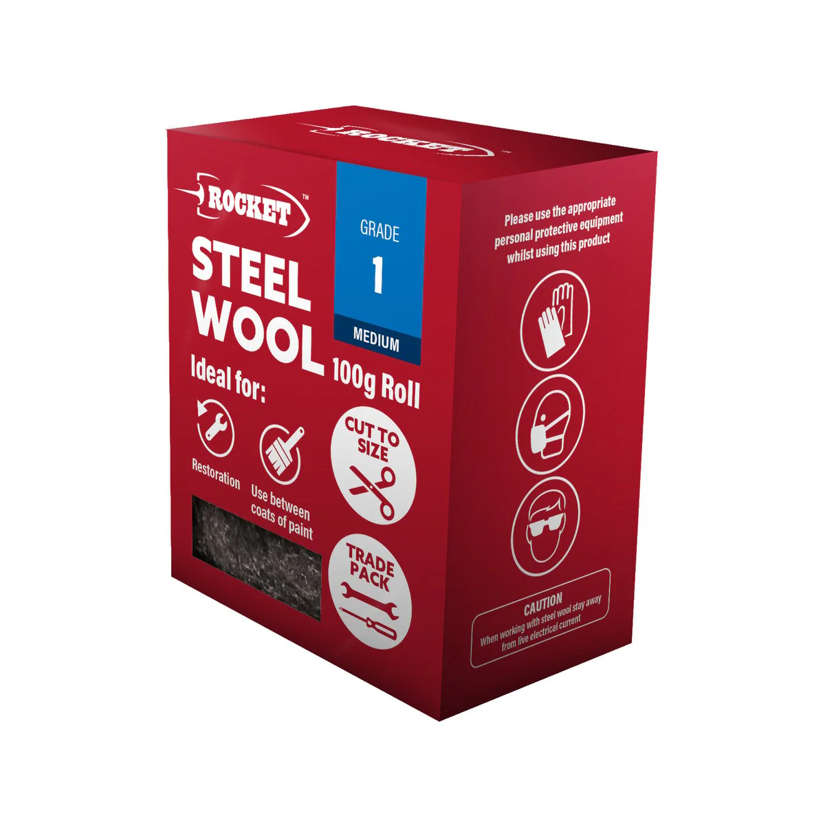 Rocket Steel Wool - 100G - Medium Grade - Flexible Use - Image 3