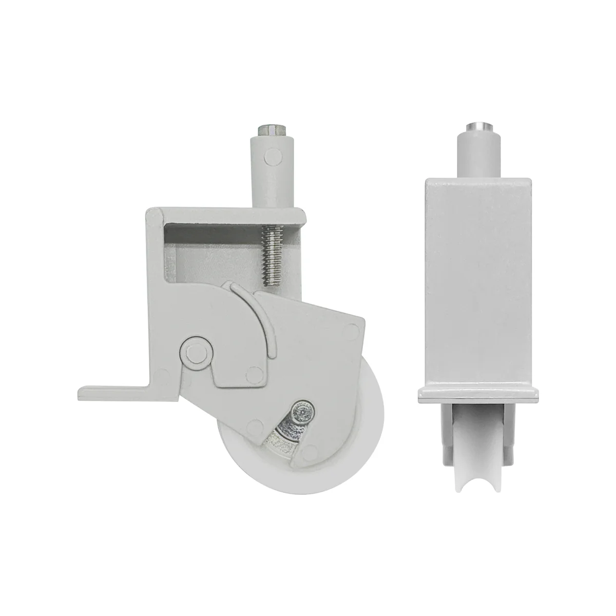 Rolltrak Adjustable Plastic Carriage - 54mm x 62mm - Acetal Roller - 15kg Load