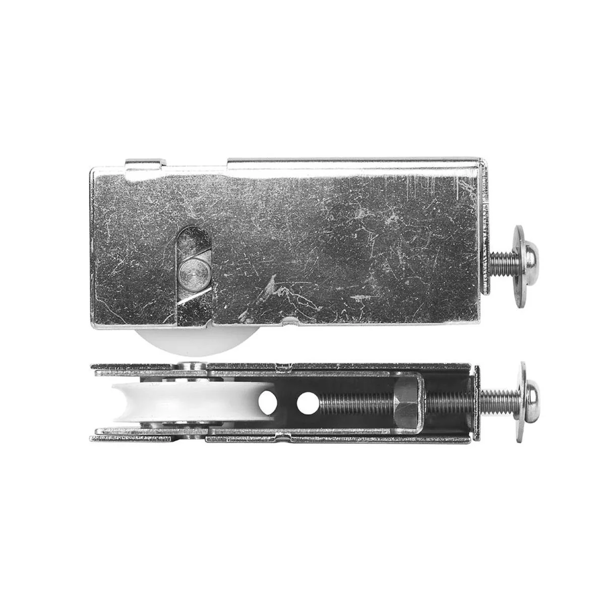 Rolltrak Adjustable Steel Carriage - 76mm x 40mm - Steel - Acetal Roller