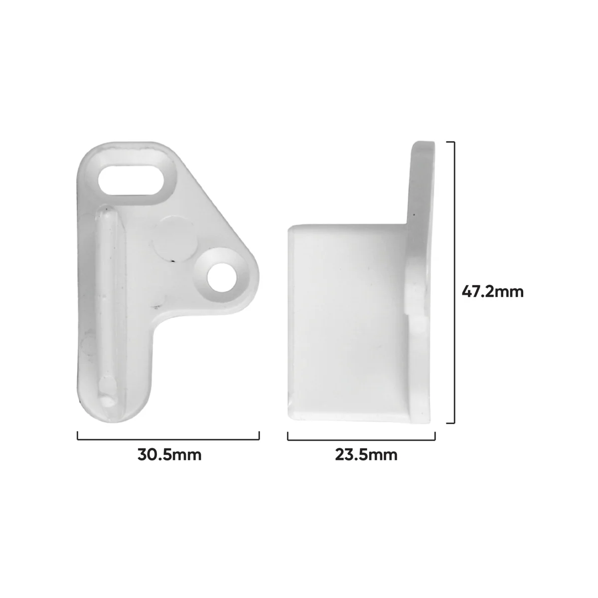 Rolltrak Adjustable Timber Door Floor Guide - 47mm x 24mm - HDPE - Adjustable - Image 2