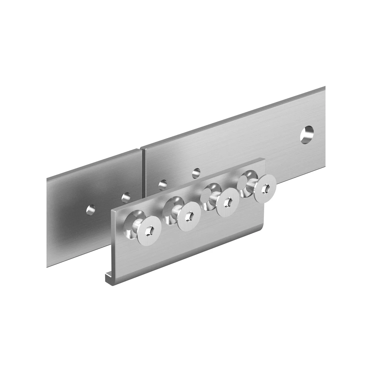 Rolltrak Satin Nickel Barn Door Track Joiner - 9mm x 32mm x 80mm - Image 2