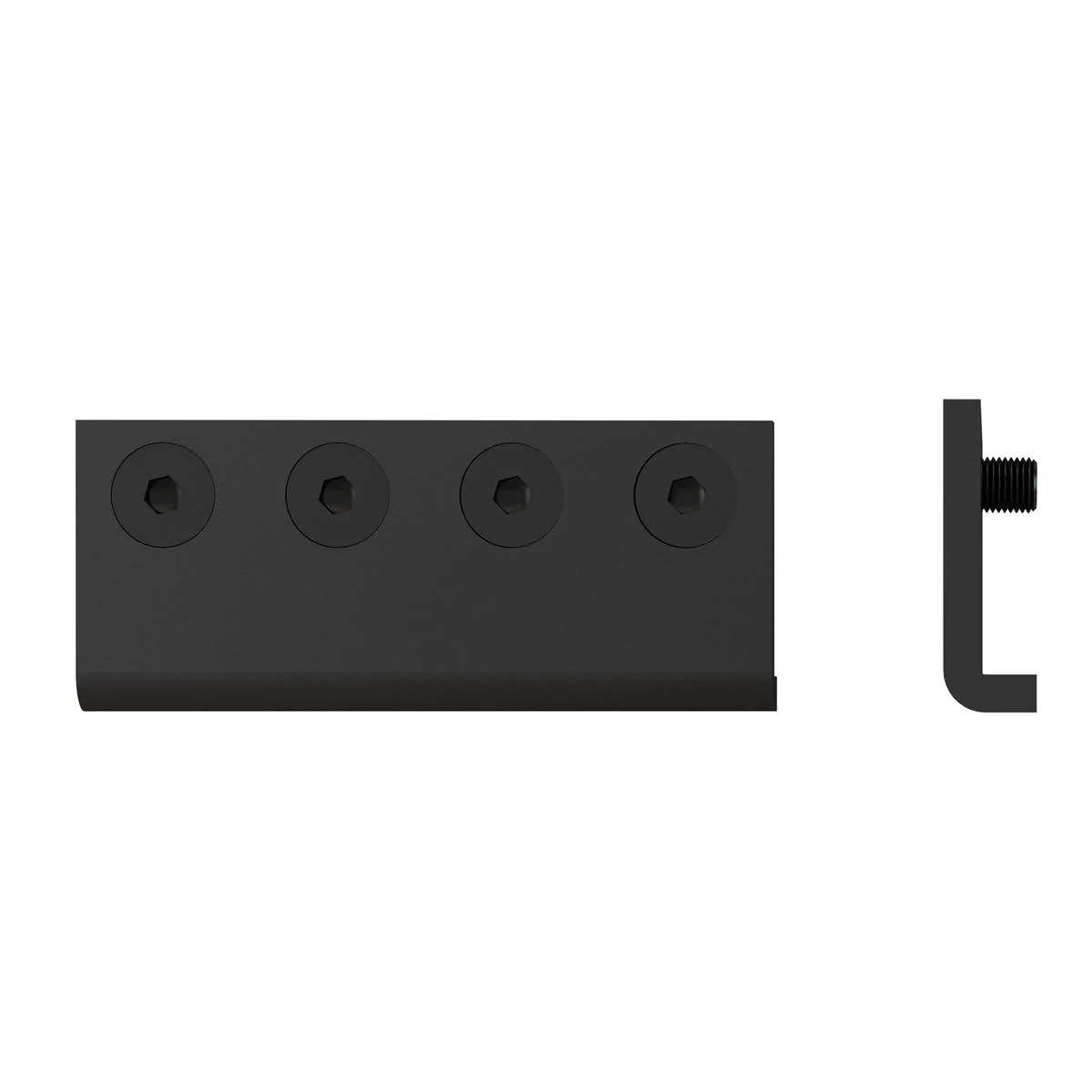 Rolltrak Matte Black Barn Door Track Joiner - 9mm x 32mm x 80mm