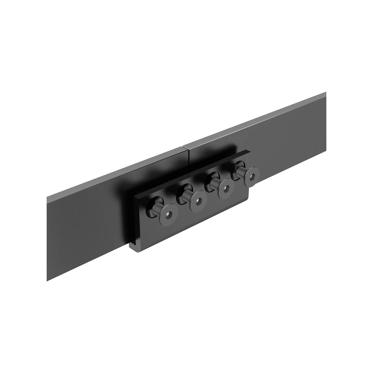 Rolltrak Matte Black Barn Door Track Joiner - 9mm x 32mm x 80mm - Image 2