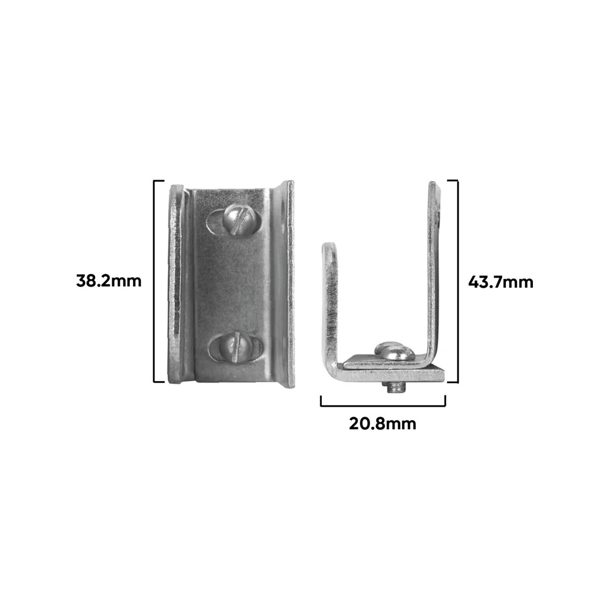 Rolltrak Metal Sliding Door Guide - 38mm x 44mm - Steel - Adjustable - Image 2