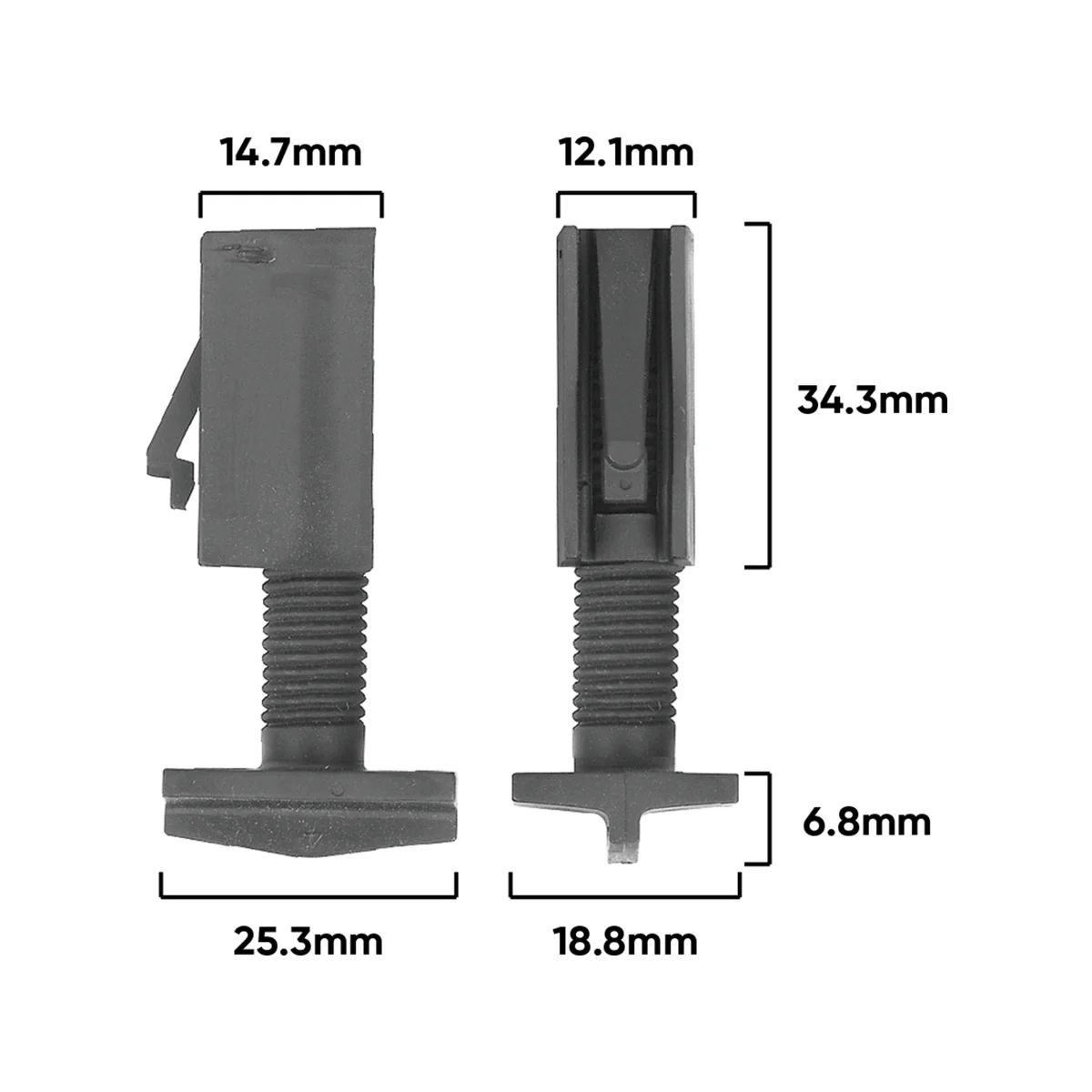 Rolltrak Sliding Screen Door Top Guide - 25mm x 42mm - Plastic - Adjustable - 2 Pack - Image 2