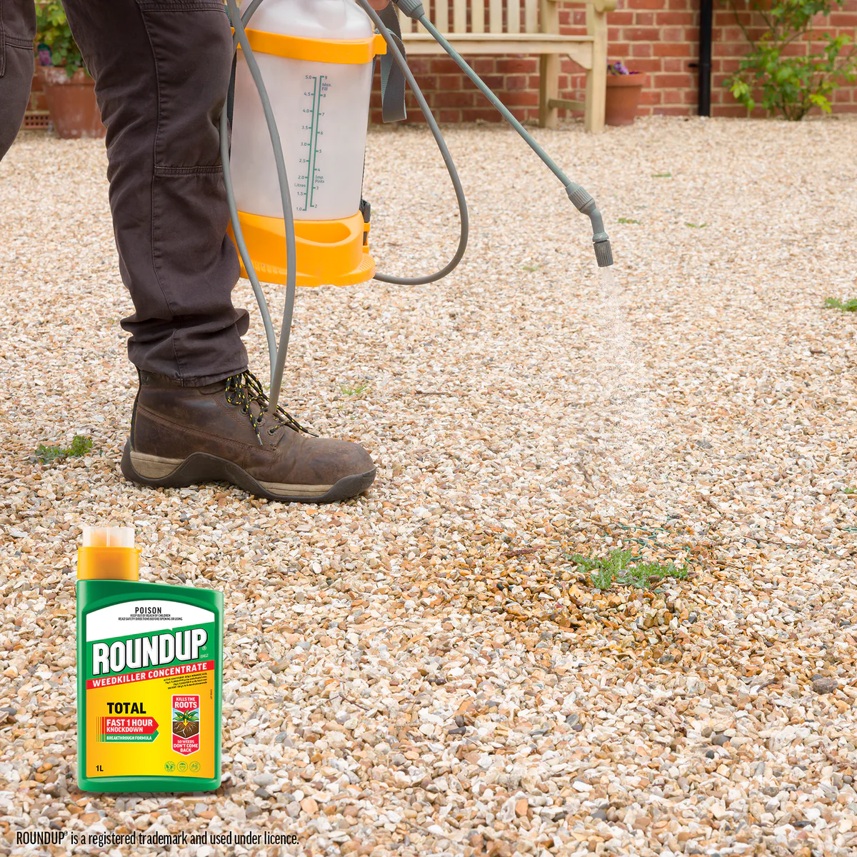 Roundup Total Weedkiller Concentrate - 1L - Fast-Acting Weed Control - Image 4