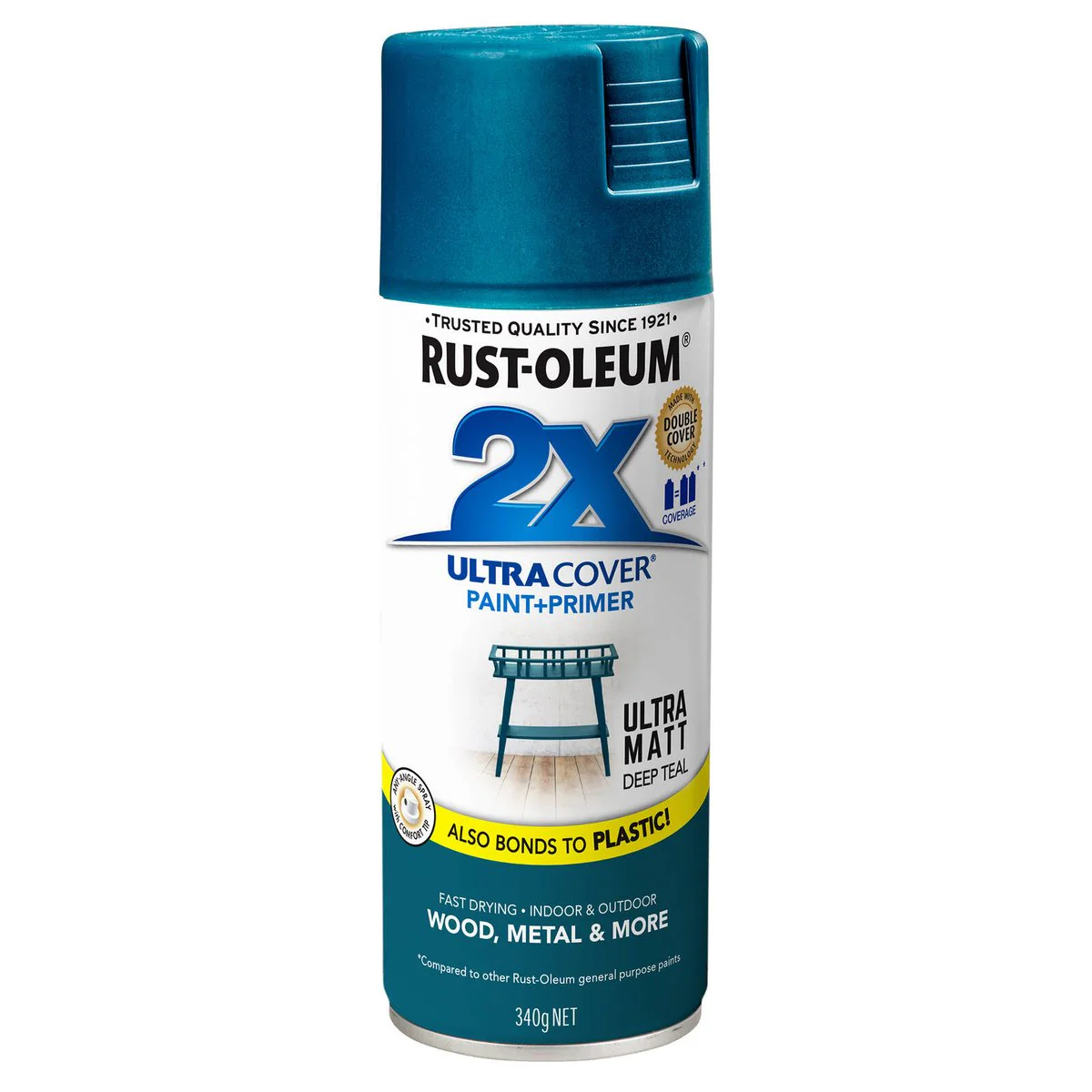 Rust-Oleum 2X Ultra Cover - 340g - Spray Paint - Deep Teal - Matte Finish