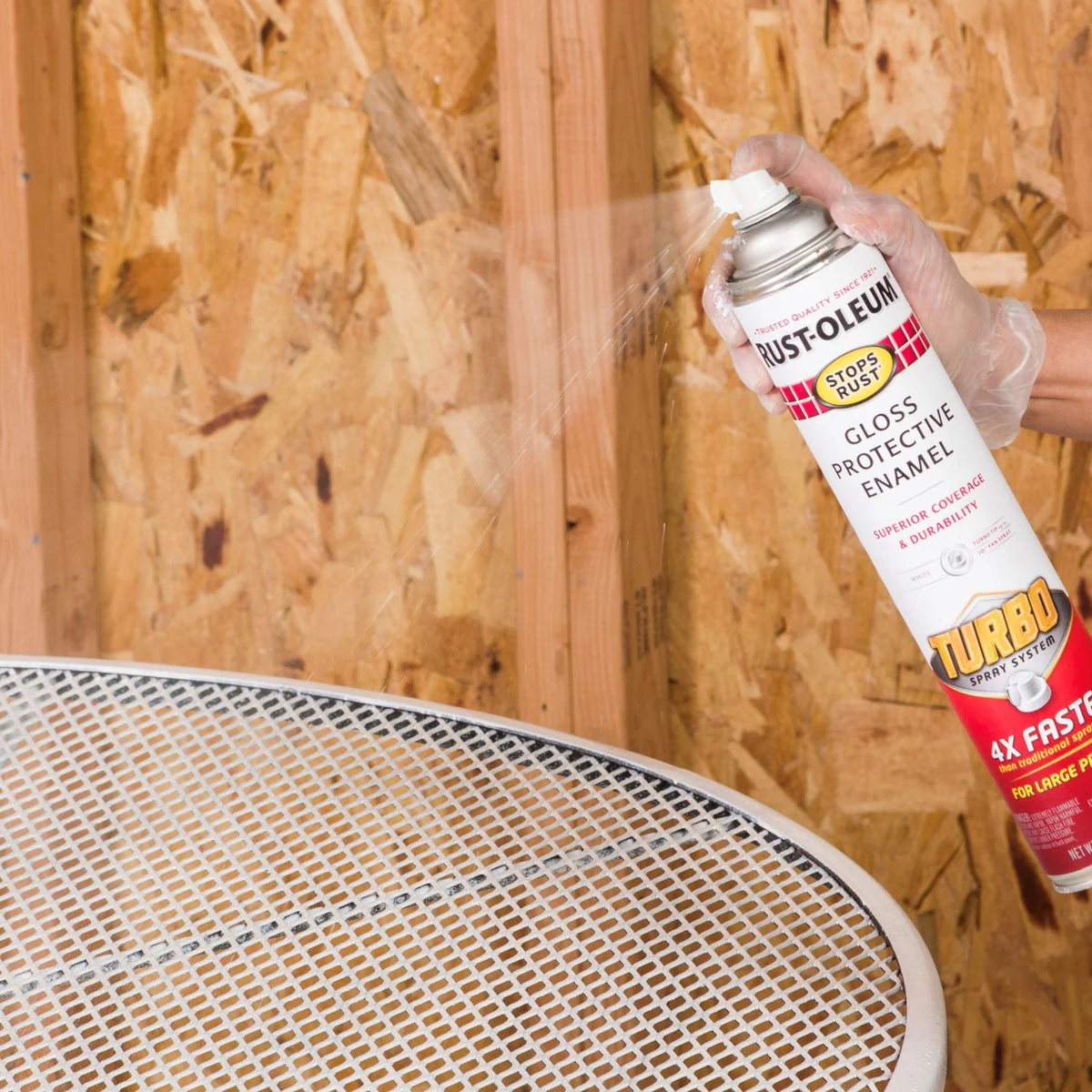 Rust Oleum 680g White Gloss Turbo Spray Paint - 0.68L - Rust Protection - Image 5