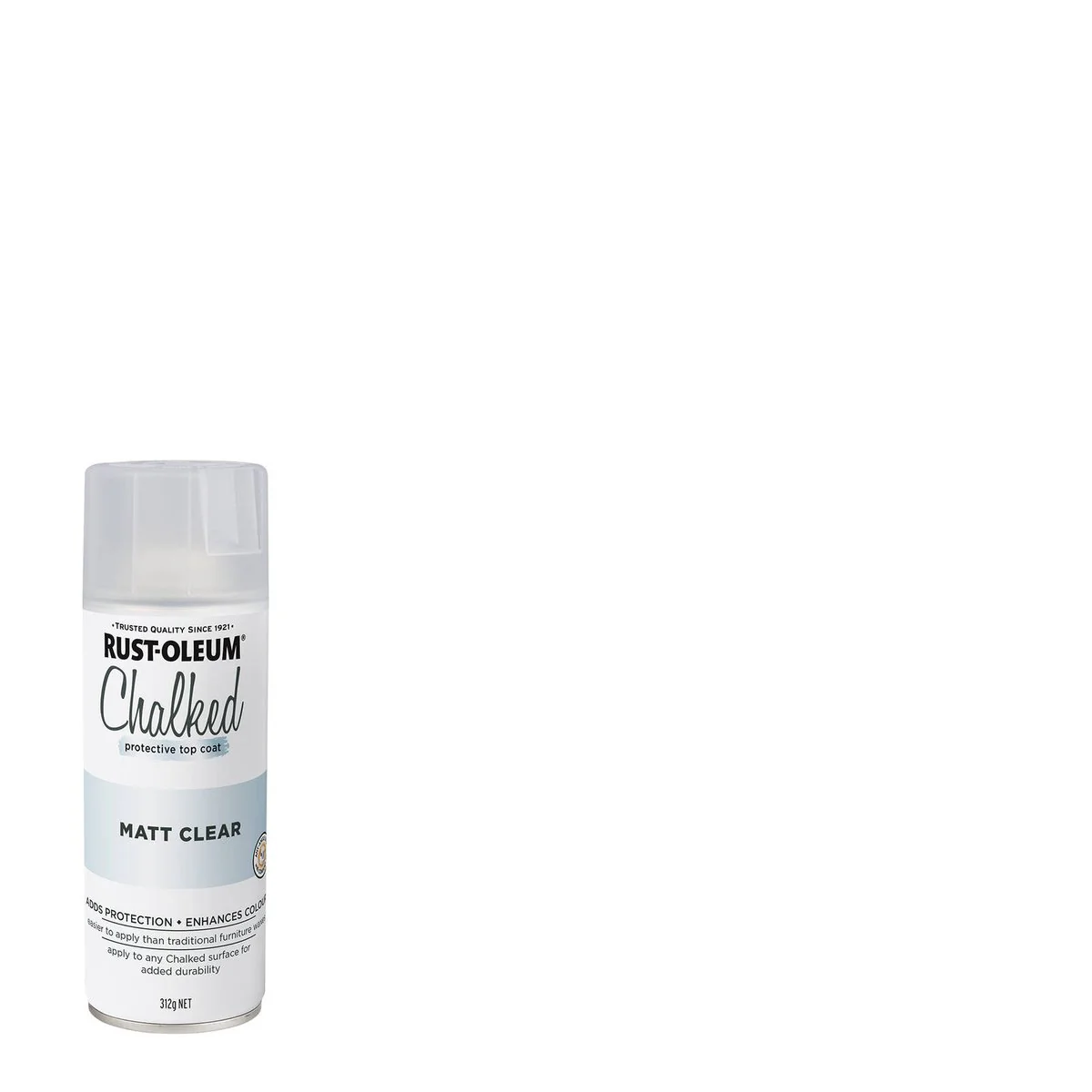 Rust Oleum Clear Ultra Matt Chalked Protective Top Coat 340g - 0.34L - Image 2