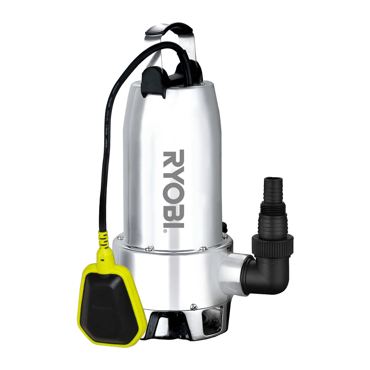 Ryobi 1000W Stainless Steel Submersible Pump RACSUP32 - 19,500L/hr - Automatic Float Switch