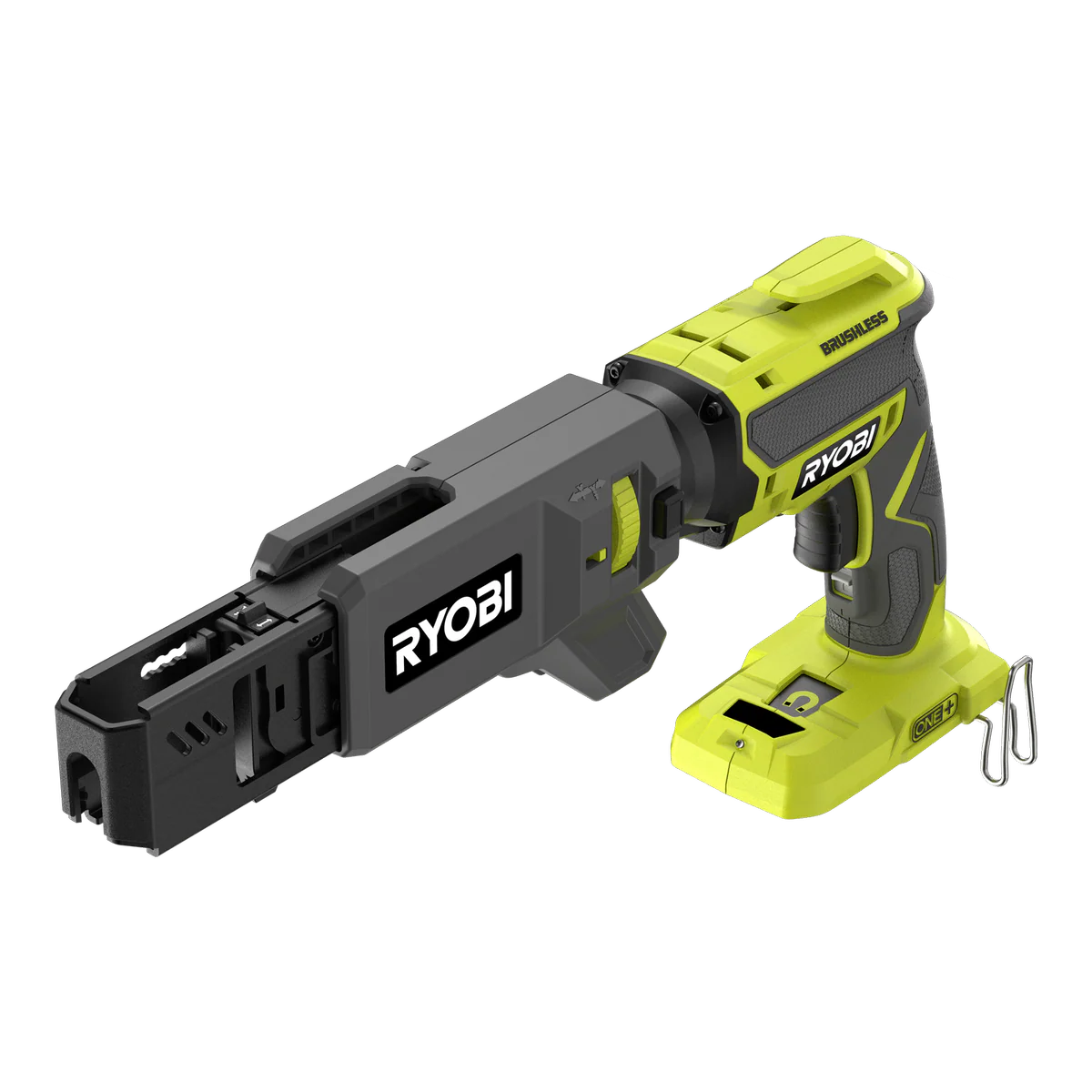 Ryobi 18V ONE+ Brushless Collated Screwdriver R18CSDBL0 - Tool Only - 25mm to 55mm Screw Length - Auto-Feed Attachment - Adjustable Depth