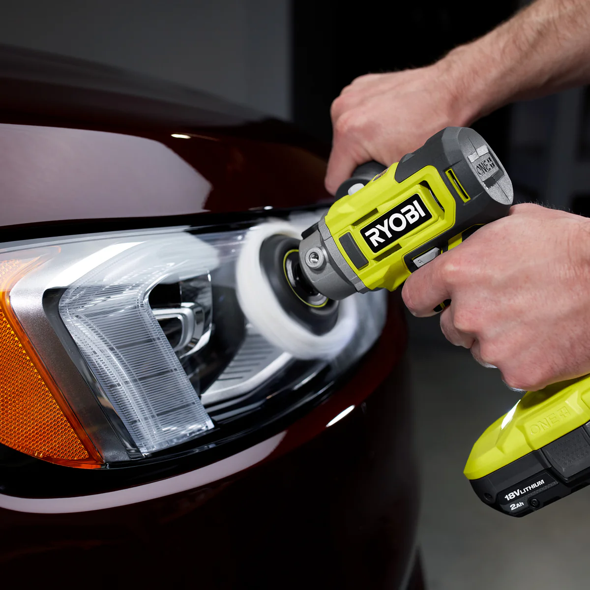 Ryobi 18V ONE+ Detail Polisher Sander Tool Only - 2-in-1 - 75mm & 50mm Pads - Image 4