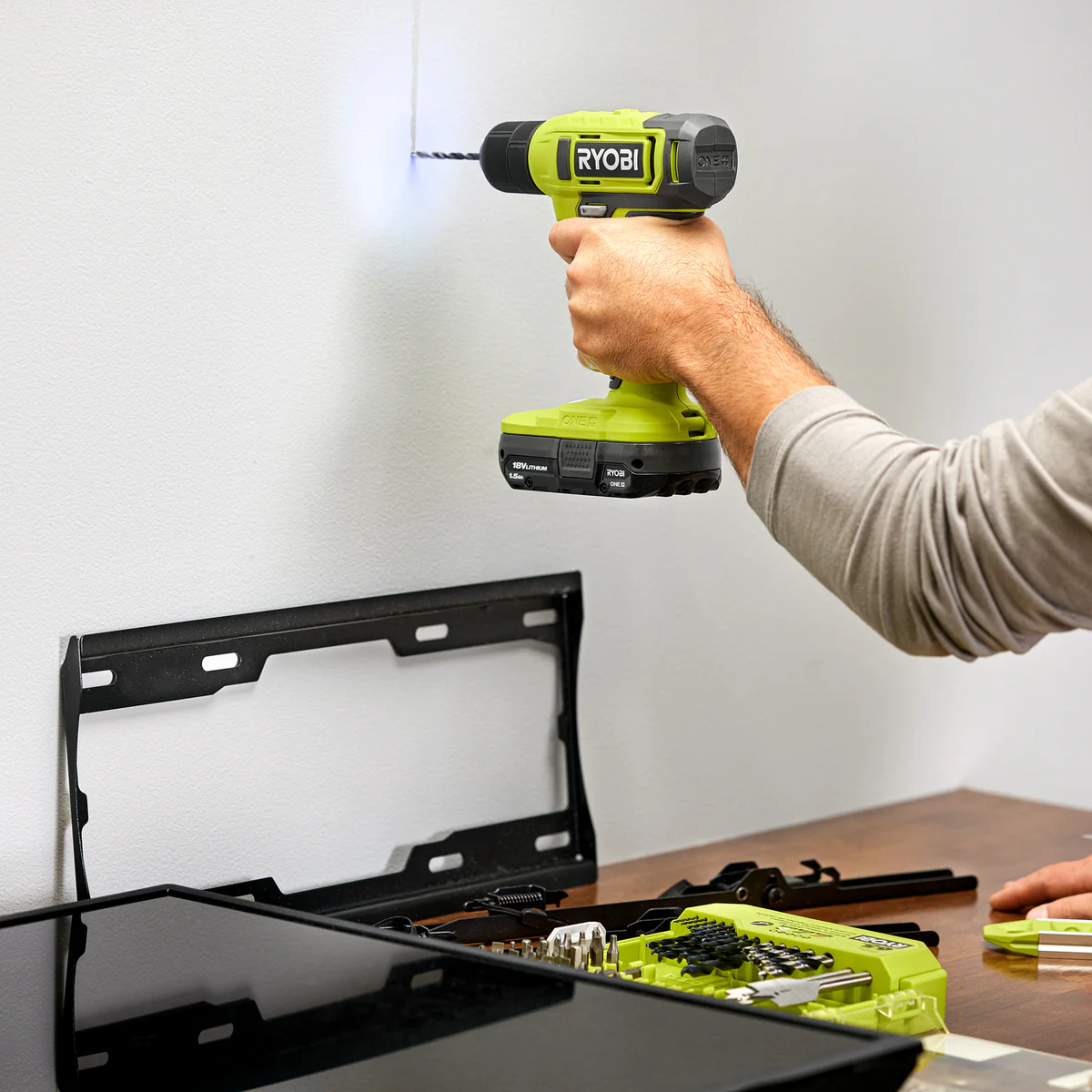 Ryobi 18V ONE+ Drill Driver Kit - 2Ah Battery - Variable Speed - LED Light - Image 4