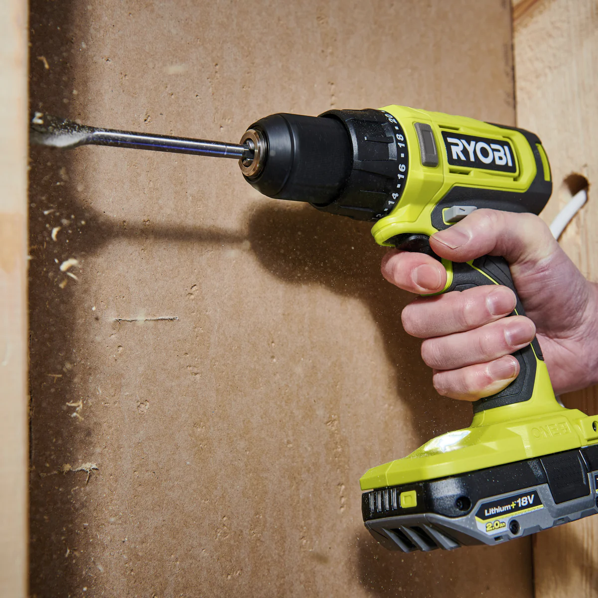 Ryobi 18V One Drill Driver RDD18 - Tool Only - 2-Speed Gearbox - LED Light - Image 4